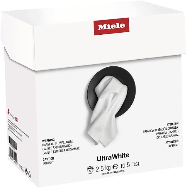 Miele Original: ANGLAIS UltraWhite Détergent de poudre pour Miele Lave-linge, soin optimal des tissus blancs et colorés - 10459720
