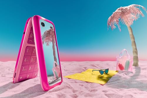 HMD kompatibel mit Barbie Phone Flip Klapphandy (2,8 Display, 0,3 MP Kamera, 64/128 MB, 1450 mAh, 4G) Power Pink