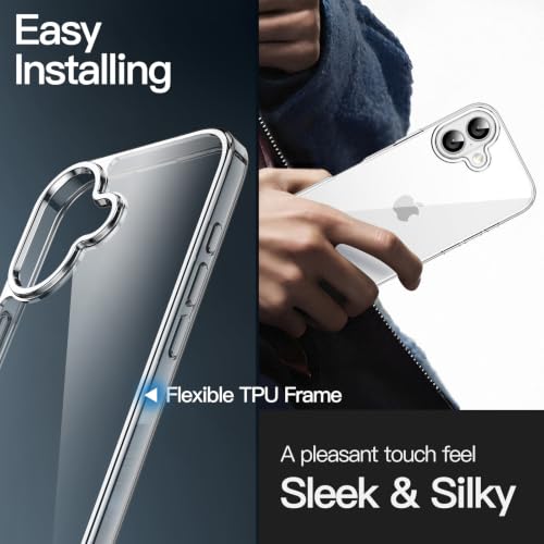 JETech Case for iPhone 17, Anti-Yellowing, Clear