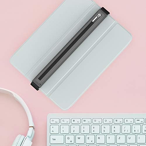 MoKo Pencil Case Holder Fit Apple Pencil 1st/2nd, Pencil Sleeve PU Leather Case Zipper Pouch Cover Fit New iPad 9th/8th/7th Generation 10.2", iPad Air 4th Gen 10.9", iPad 9.7" - Space Gray