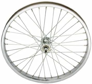 Lowrider Bike 20 Inch x 2.125 Steel Front Wheel 12G Chrome. Bicycle Wheel