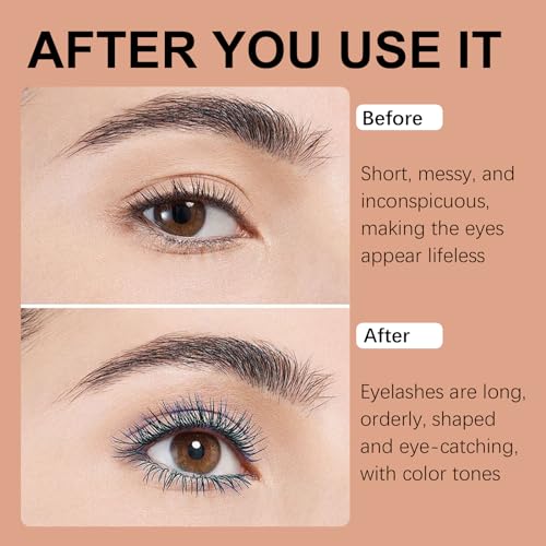 LFCFBH 2PCS Burgundy Mascara, Long Lasting Fiber Mascara Anti-Smear, Waterproof Curling and Volumizing Mascara(Blue, Berry) - Image 5