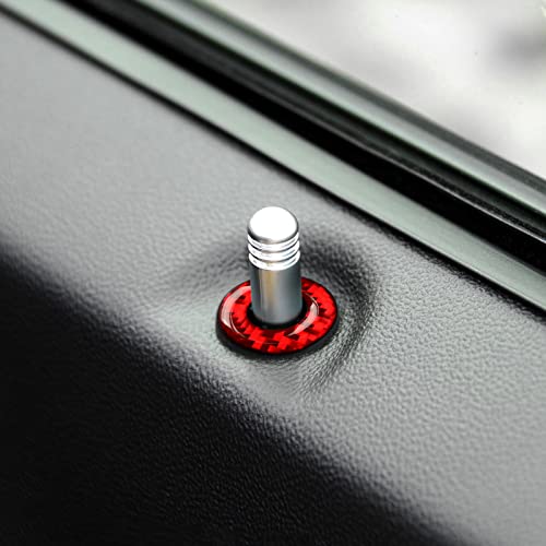 Brmyl Inner Car Door Lock Rings Decals For 2011-2023 Dodge Charger/Chrysler 300 Accessories Carbon Fiber Interior Stickers #TOP5