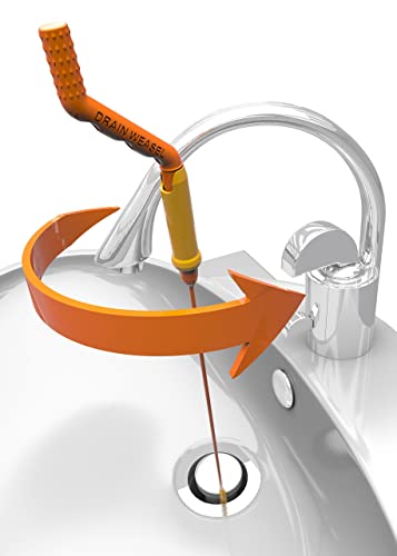 Flexisnake Drain Clog Remover Kit Includes Rotating Handle And 2 Micro-Hook Refill Wands - Thin, Flexible And Easy To Use - Safe For Most Drains And Grates - Made In Usa #TOP2