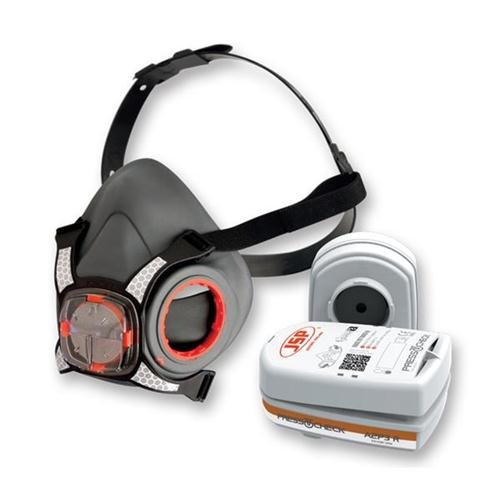 JSP Force8 Half Mask Twin Cartridge 4-Point Harness A2P3 Ref BHT0B3-0L5-N00 159760