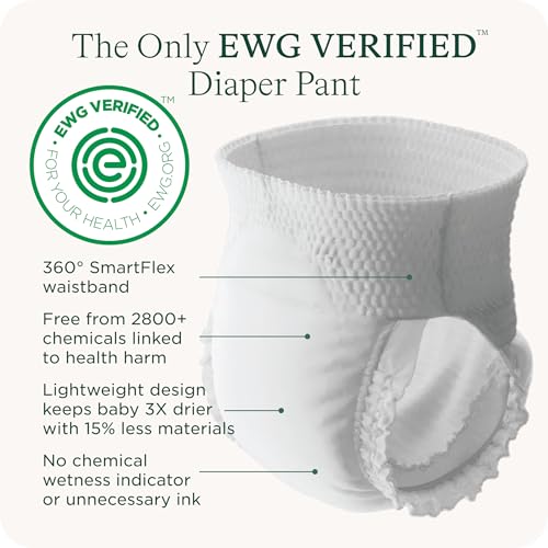 SmartyPants Pull Up Style Diapers | EWG Verified Safe & Plant-Based | Quilted 360 Waistband, Super Absorbent for Overnight Leak Protection |Training Pants by HealthyBaby | Size 4 (46 Count) - Thumbnail 2