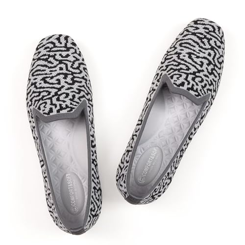 Image of Frank Mully Women's Loafer Flats Square Toe Comfortable Office Work Shoes, Cute Penny Loafer Slip On Walking Driving Shoes