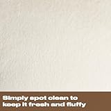 OHS Cuddle Cushion with Head Rest, Detachable Neck Roll Piped Edge Reading Pillow with Arms for Bed Sofa Super Soft Cosy High Back Support Cushion for Sitting Up in Bed, Cream - Image 7