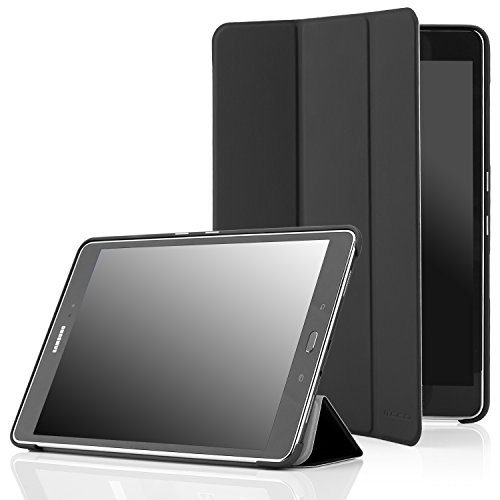 MoKo Samsung Galaxy Tab A 9.7 Case - Slim Lightweight Smart Cover Case for 2015 Galaxy Tab A Tablet 9.7 inch (SM-T550 / P550), with Auto Wake/Sleep and S-Pen Opening, Black