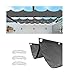 Vela Ombreggiante a Onda Retrattile 1x3M Tenda da Sole per Esterno Vele Ombreggianti Impermeabile Telo Parasole con Fune Occhiellato Protezione UV Tenda Vela per Giardino Terrazza Grigio scuro immagine