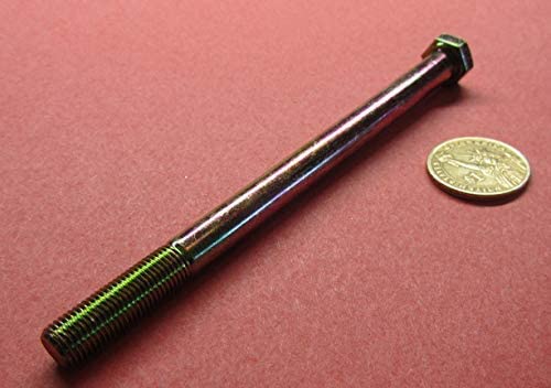Grade 8 Zinc Yellow Steel Bolts RH PT 3/8"-24 x 5.50 Length 10 pcs