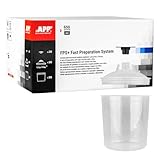 Filtration intégrée 190 µm dans le couvercle - Chaque gobelet peinture avec couvercle dispose d’un filtre intégré 190 microns pour une préparation propre et régulière du produit avant pulvérisation.