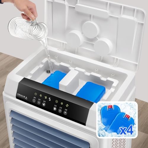 Portable Air Conditioners, Swamp Cooler with 50 L/13.2 Gal Water Tank, Evaporative Air Cooler, Remote Control, 3-Speed Fan, 120° Oscillation - Image 3