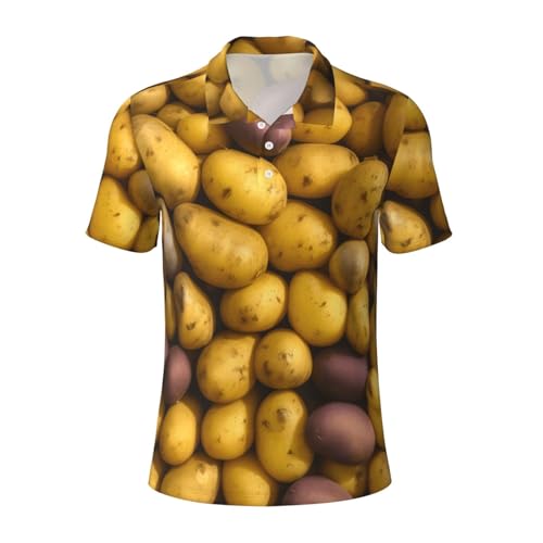 Polo à manches courtes pommes de terre chemise décontractée homme pour barbecue