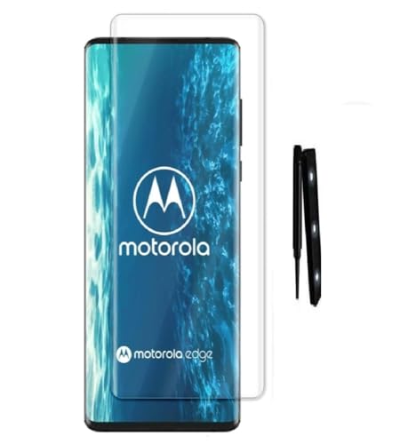 Image of QsmQam Premium Borderless UV Tempered Glass Compatible with Motorola Edge 60 Fusion 5G with Anti-Explosion 9H Hardness Screen Guard (Ultrasonic fingerprint working)