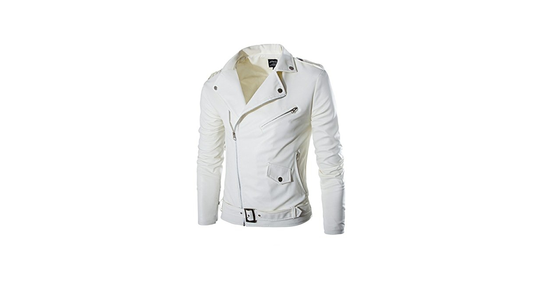 Elonglin Mens Moto Biker Jacket Faux Leather Motorcycle