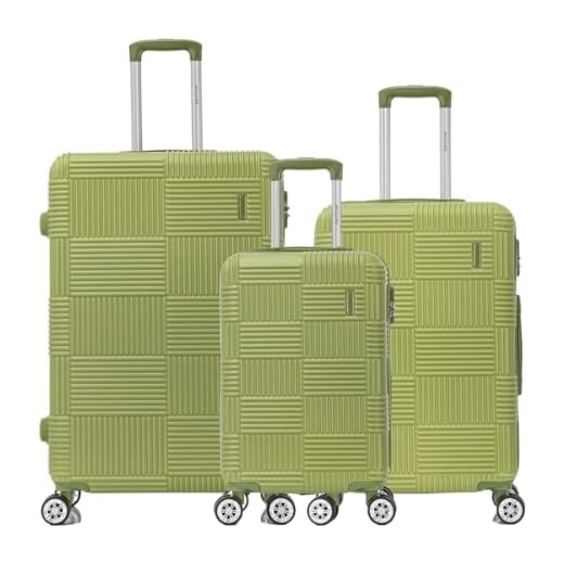 SANTINO, Conjunto de Malas Ocean Drive 3 Pç Rígida Santino MZV503J Cor: Verde Musgo