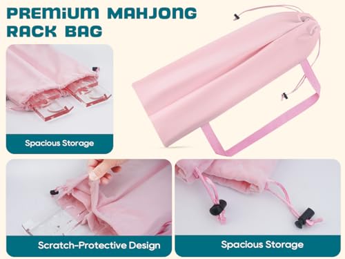 Bolsa para almacenar rieles de Mahjong con 4 divisores miniatura 7