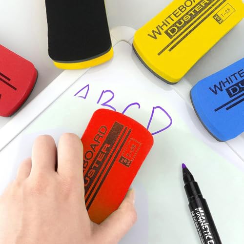 Image of oddpod Pack of 3 T28 Magnetic Whiteboard Duster for Planning Boards | Cleaner Eraser for Dry Markers at Home, School and Office