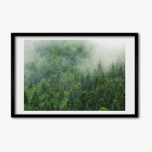 Cadre photo forêt mystérieuse 60x40 cm pour salon zen
