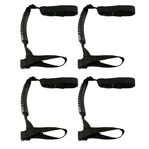 4 x Roll Bar Grab Handle for Wrangler YJ TJ JK JL Sports Sahara Freedom Rubicon X Unlimited 1995-2021, Heavy Duty Grab Handle with Adjustable Straps Durable Wrangler Accessories
