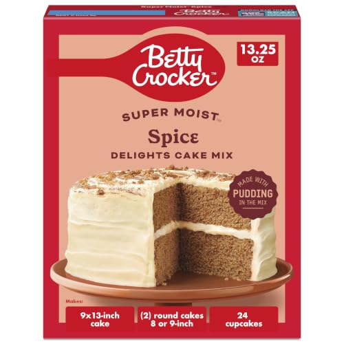 Betty Crocker Delights Super Moist Spice Cake Mix, 13.25 oz (Pack of 12)
