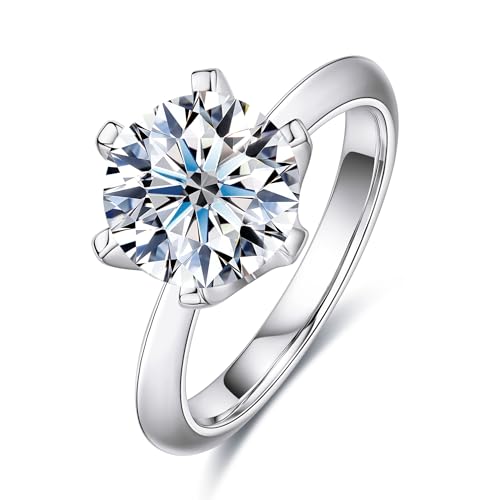 AnuClub Moissanite 9 mm 3 quilate Anel, Anel Feminino, Aneis, Rings, Aneis Feminos, Anéis, Casamento Perfeito (14)