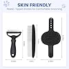 Double-Sided Pet Grooming Rake - 4-in-1 Professional Pet Grooming Kit, Deshedding Dematting Tool for Dogs, Cats, Extra-Wide Grooming Brush & Deshedder Comb for Long and Short Haired Pets(4PCS Black) #5