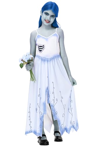 Vestido de Novia Zombi Azul para Niñas 3-14 Años miniatura 3