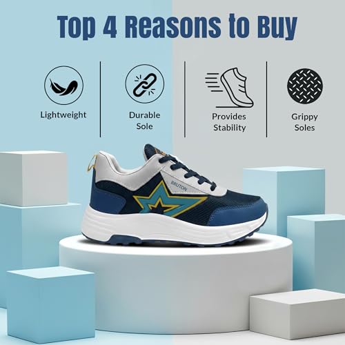 Image of BRUTON Striker-615 Men's Casual Sneakers | Stylish Lightweight Lace-Up Shoes for Men | Comfortable Walking Shoes | Trendy Fashion Footwear