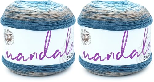 Image of (1 Skein) Lion Brand Yarn Mandala Baby Yarn, Wishing Well (Pack of 2)