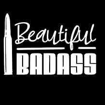 LLI Beautiful Badass Bullet | Decal Vinyl Sticker | Cars Trucks Walls Laptop | White | 5.5 x 3.7 in | LLI1551