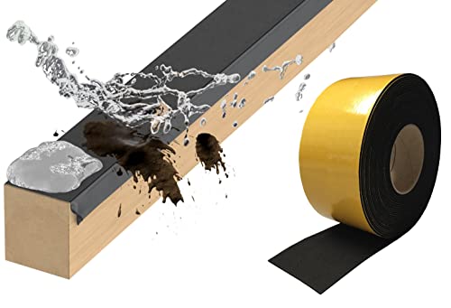 Gartenwelt Riegelsberger Baguette de Protection Universelle en Bois pour et sous-Structure Ruban recouvrement terrasse poutres fabriqué Allemagne Contre la Pluie 90x2 mm x 10 m Noir