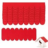 Dachpappe Selbstklebend für Vogelhaus, 22pcs Mini Dachpappe Wasserdicht Dachschindeln für Vogelhaus, Nistkasten, Hasenstall, Hundehütte & Briefkastendach (Rot)