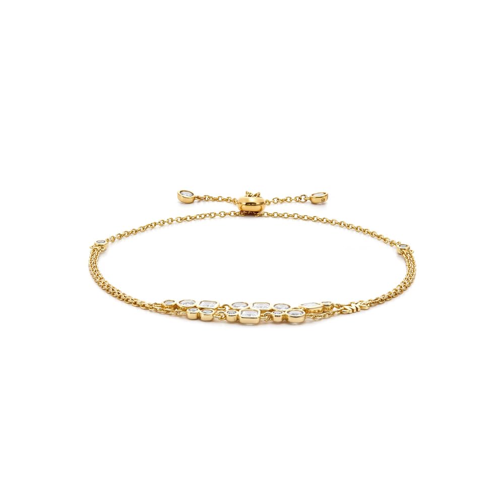 Michael Kors Brilliance Women's Gold-Tone Sterling Silver Bracelet, MKC1770710