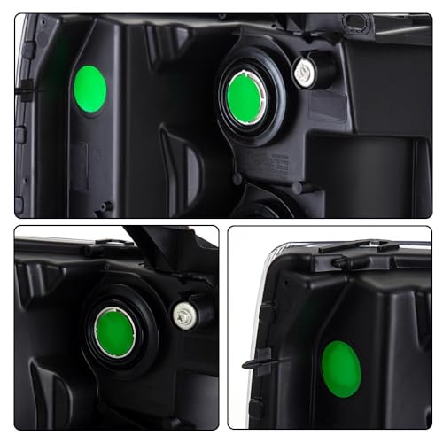 CHEDA LED DRL Headlight Assembly Compatible with 2007-2013 Chevy Silverado 1500/Silverado 2500 3500 & HD Models 2007-2014 Clear lens Black Housing Clear Reflector Headlamp Faros Conjunto De Faros
