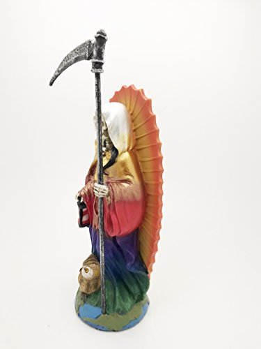 Santa Muerte Saint Of Holy Death Seven Powers Religious Resin Statue Figurine (Stand 7.25") #TOP2