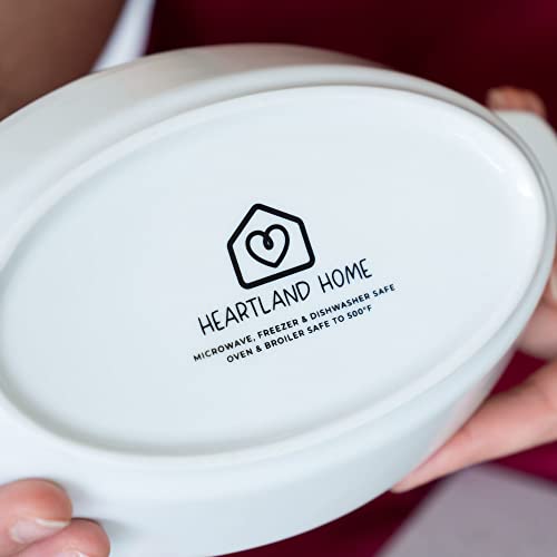 Heartland Home Porcelain Mini Casserole Dish Oval Au Gratin Dish (6Pc Set). Cauliflower Au Gratin Baking Dish, Banana Split Bowls, Single Serving Casserole Dishes, Small Individual Gratin Dishes Set #TOP7