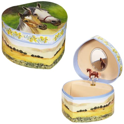 Enchantmints Love Of Horses Heart Musical Jewelry Box For Girls Jewelry Items – Boys Treasure Chest To Store Coins Bands & Accessories – Ideal For Birthdays Valentine's Gifts #TOP3