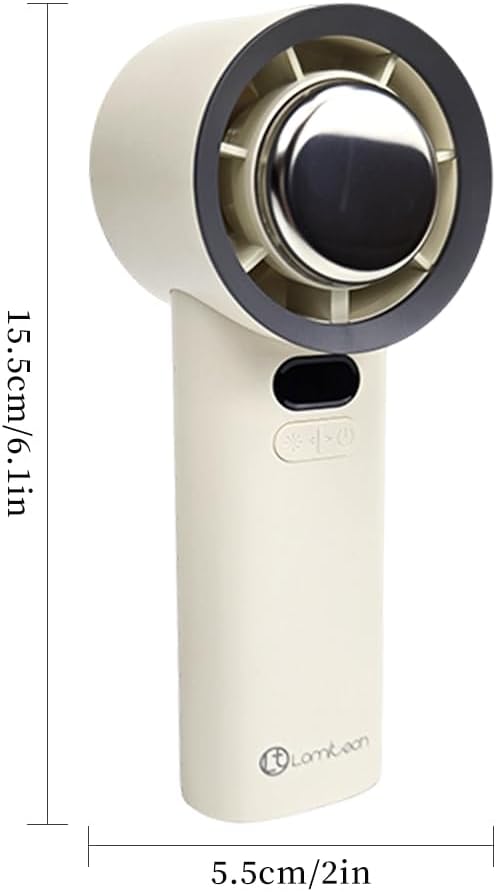 Portable Handheld Turbo Fan,100 Speeds Adjustable Mini Cooling Handheld Fans,USB Rechargeable Battery Operated,LED Display,For Outdoors,Travel, Home(White)