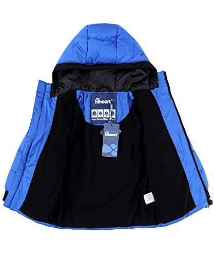 Hiheart Boys Thick Padded Winter Coat Warm Hooded Jacket Blue 4-5 #TOP2
