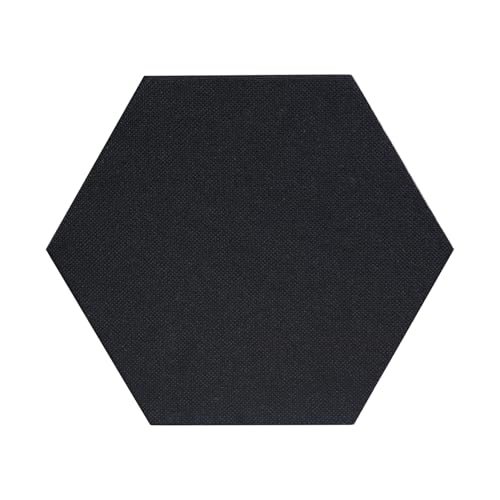 ATS Acoustics Hexagon Acoustic Panel Fire Rated 12" x 2" Sound Absorbing Professional Studio Quality Wall Tile (Pitch)
