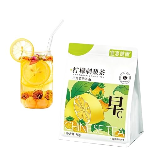 Té de higo, fruta de cactus y limón, una fruta de verano, envase triangular de 75 g (5 g x 15 bolsas), se puede preparar en frío o en caliente(3pcs)