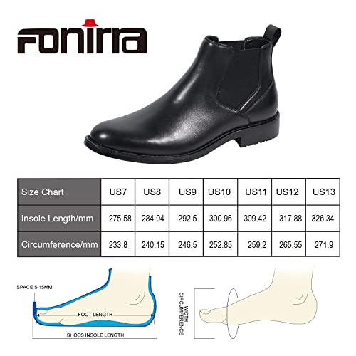 Fonirra Men's Premium Leather Chelsea Ankle Boots Classic Business Dress Boot(Black,Size 13) #TOP5