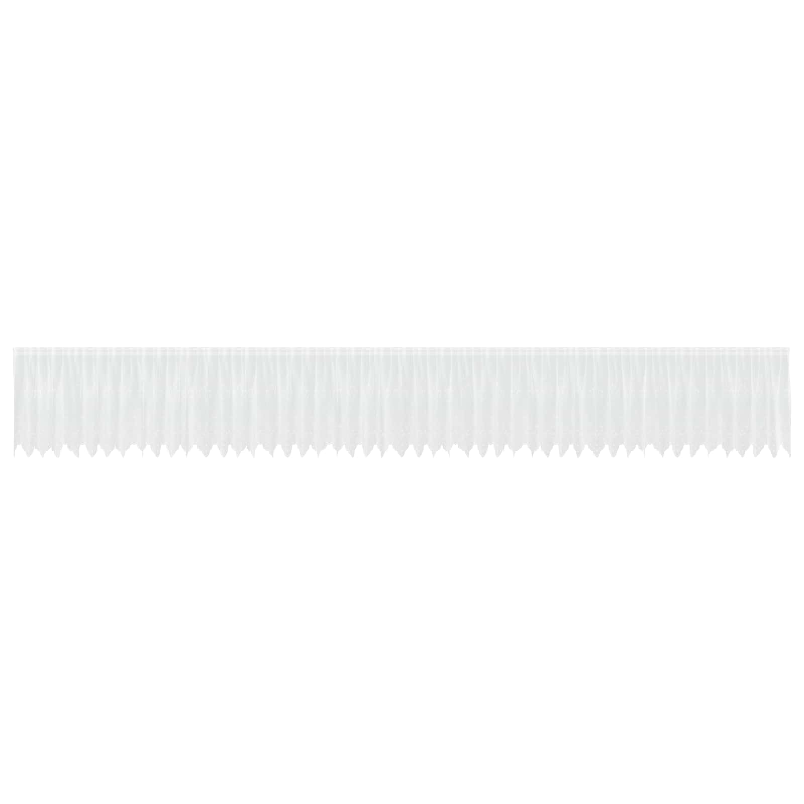 Rideau en Dentelle Floral Blanc 80 x 1200 cm en Polyester Voilage Translucide pour Salon Chambre et Bureau Décoration Fenêtre Élégante avec 4 Options d'Installation