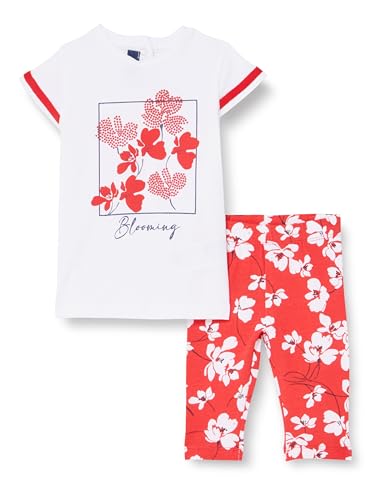 T-shirt et pinocchietto Chicco rouge imprimé pour les journées au parc