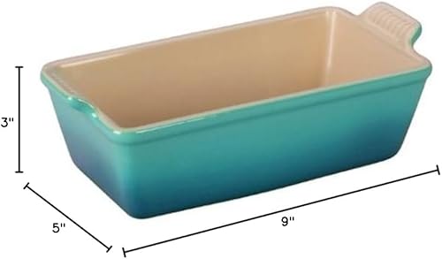 Miniatura 3 de Le Creuset Stoneware Heritage - Molde para pan, 9 x 5 x 3 pulgadas (1.5 cuartos de galón), Caribe