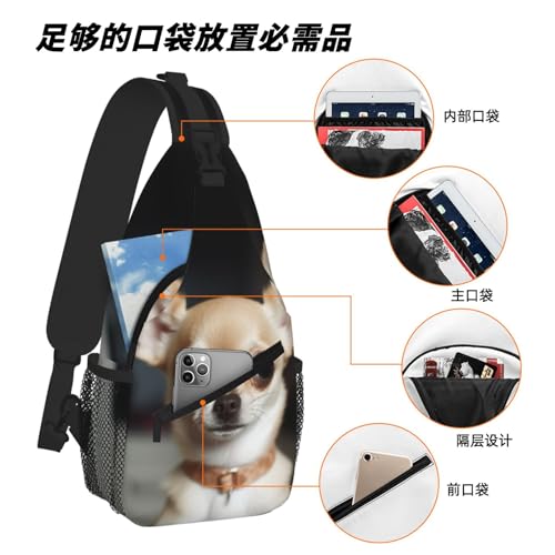 Mochila tipo bandolera urbana negra para viaje y senderismo miniatura 6
