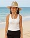 Hurley Women's Straw Hat - Capri Medium Brim Real Straw Lifeguard Sun Hat with Chin Strap, Size One Size, Digital Pink