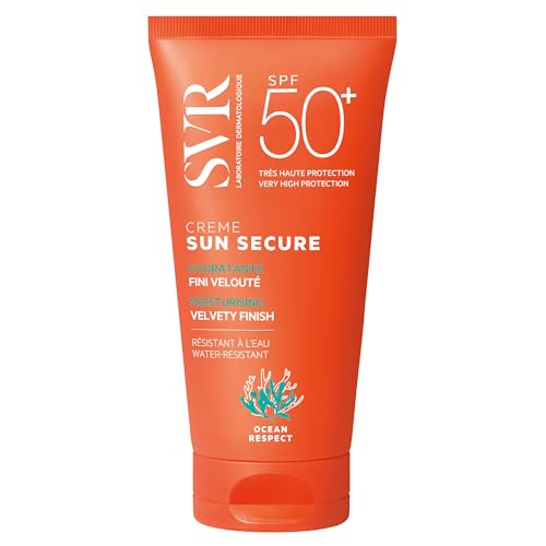 SVR SUN SECURE SPF 50+ - Hydrating Face Sunscreen with Very High UVA/UVB Factor 50 Protection, Non-Greasy, Reef-Safe, All Ages, 50ml (Cream)